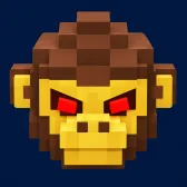 Blocky monkey head icon