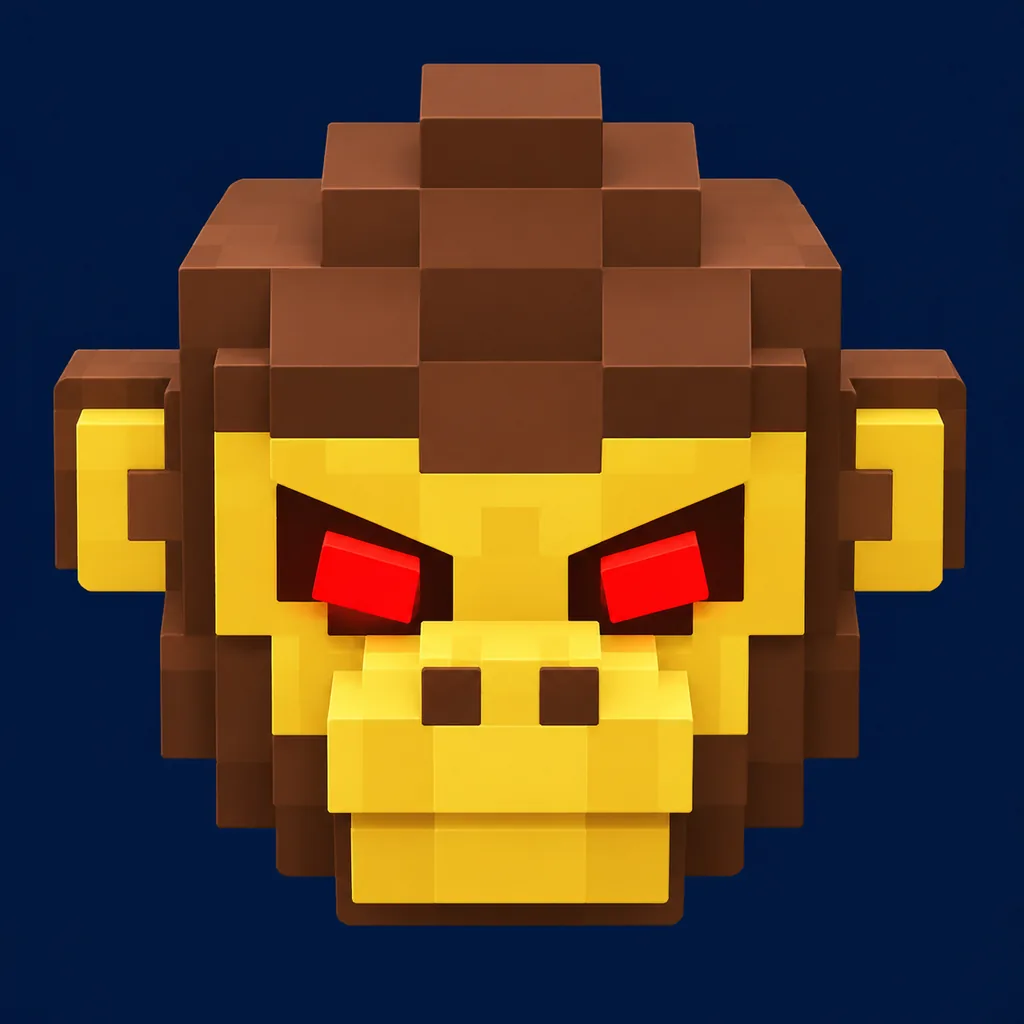 Original blocky monkey illustration, not a confirmed enemy model
